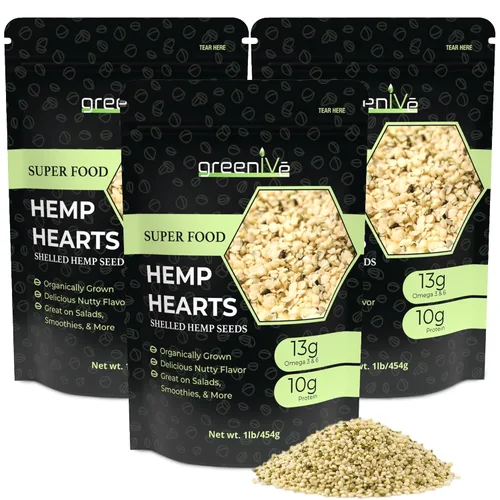 Vista 8 de GreenIVe Semillas de cáñamo de 1 libra – Cáñamo americano, empacadas en Estados Unidos, semillas de cáñamo sin cáscara cruda – Proteína a base