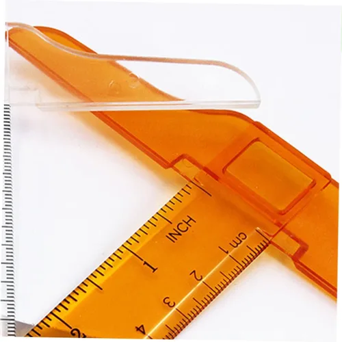 Vista 9 de Regla de doble cara de la forma de t de la escala 11.8 in herramienta de medición plástica regla de dibujo de la precisión para los ingenieros