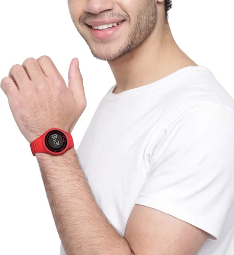 Vista 5 de PUMA Reloj Faster de poliuretano para hombre, Rojo