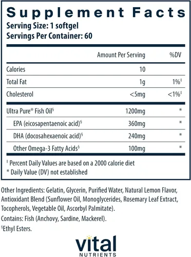 Vista 2 de Suplemento de aceite de pescado 700 por Vital Nutrients, 1, 1