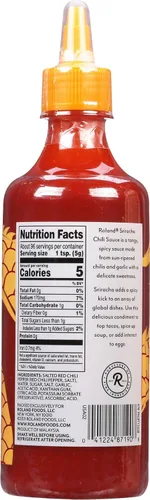 Vista 2 de Roland Foods Salsa de chile Sriracha original, alimento importado especial, 17 onzas, paquete de 1