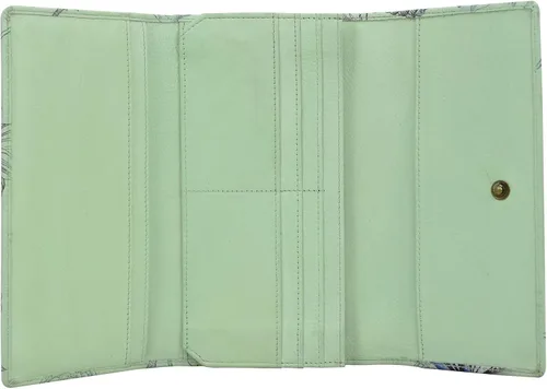 Vista 3 de Anna by Anuschka Cartera de embrague pintada a mano de cuero genuino para mujer