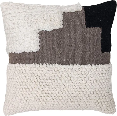 Vista 12 de Trade Star Funda de almohada Kilim de 100% algodón, estilo bohemio, copetudo, funda de almohada del suroeste, funda de cojín decorativa tejida a
