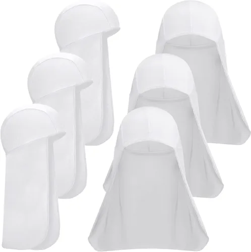 Vista 16 de Sintege 6 piezas de sombrero duro para protección solar con calavera, protector de cuello de secado rápido para mujeres y hombres