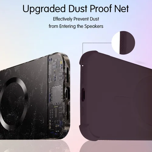 Vista 5 de Funda magnética para iPhone 12 de 6.1 pulgadas con protector de lente de cámara, protección contra caídas [compatible con Magsafe] Funda delgada