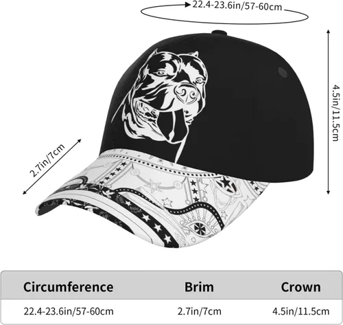 Vista 2 de American Bully - Gorra de béisbol ajustable para hombres, mujeres, papá