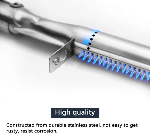 Vista 5 de Hongso SBF231 -Tubo quemador universal de acero inoxidable (paquete de 4 unidades) de reemplazo para parrillas de asadores de gas profesionales