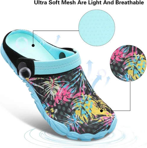 Vista 4 de Besroad Sandalias de senderismo al aire libre, zapatos deportivos de agua, zapatillas de moda, pantuflas clásicas para mujeres y hombres