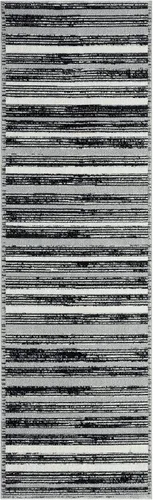 Vista 9 de Everwash Home Dynamix Treasure - Alfombra moderna a rayas lavable a máquina, azul/amarillo, 2.2 x 7.2 pies