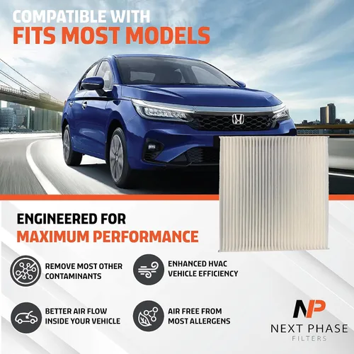 Vista 4 de Repuesto de filtro de aire de cabina – Paquete de 1 – Fabricado en Estados Unidos – Se adapta a la mayoría de Acura, Honda, Ford y Jeep – Reemplaza