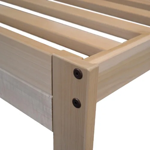 Vista 5 de Marco de cama Charleston-2 - Madera dura maciza, Madera Noble, Madera clara