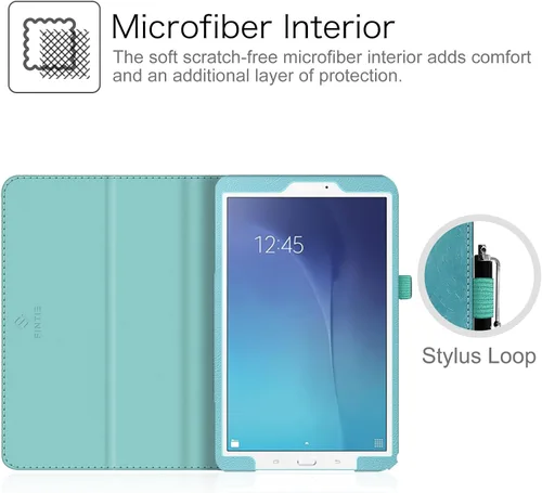 Vista 3 de Fintie, funda tipo libro Samsung Tab Galaxy E 9.6, Z-flor