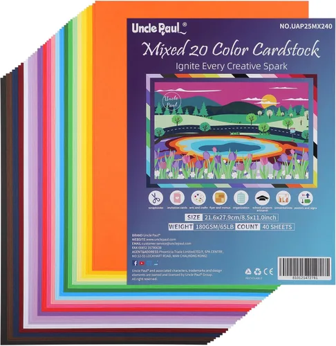 Vista 19 de Uncle Paul 40 hojas de cartulina rosa Bloming – 8.5 x 11 pulgadas de doble cara, papel de impresora de 65 libras, perfecto para álbumes de recortes