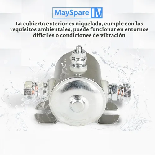 Vista 4 de MaySpare Max Transitorio 200A Trombetta 12V Solenoide Relé 3 Terminal Heavy Duty Winch Marine 24106 SPST 12 Voltios Solenoide