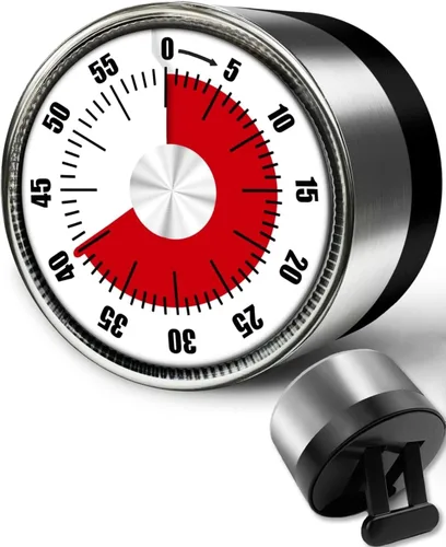 Vista 10 de Temporizadores de cocina para cocinar, temporizador visual de 0 a 60 minutos para niños, temporizador magnético de cocción manual con alarma fuerte