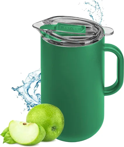 Vista 14 de Jarra Premium Aislada de Served (0.87 cuartos de galón/66oz) - Jarra de Acero Inoxidable con Pared Doble, Forrada en Cobre con Tapa - Jarra Térmica