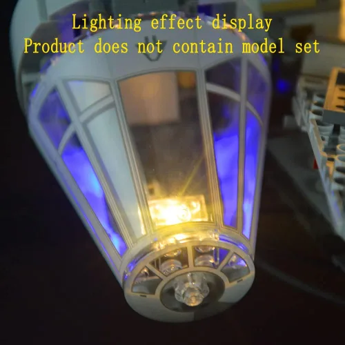 Vista 6 de GEAMENT Versión 2015 Kit de luz LED compatible con Lego 75105 Millennium Falcon modelo de construcción (juego de modelos no incluidos)