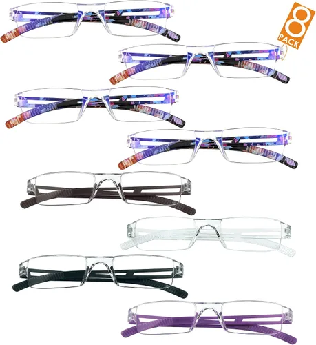 Vista 28 de LifeArt Lentes de bloqueo de luz azul, antifatiga ocular, anteojos de lectura para computadora, anteojos de juegos, gafas de TV para mujeres
