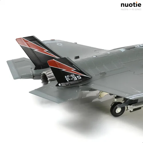 Vista 6 de NUOTIE 1/72 F-35A Lighting II Avión de combate Modelo de avión de combate Fuerza Aérea de los Estados Unidos AF-01 avión fundido a presión