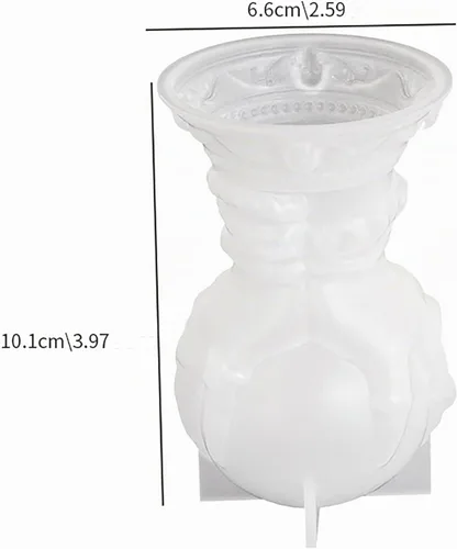Vista 3 de Moldes de silicona 3D de calavera, rosa, bola de cristal y fantasma para hacer velas de resina y jabón corporal Emr-candle-Hand Ball