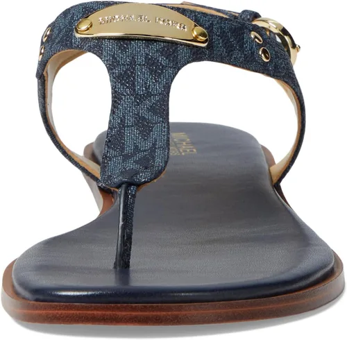 Vista 2 de Michael Kors Sandalias planas Mk Plate para mujer