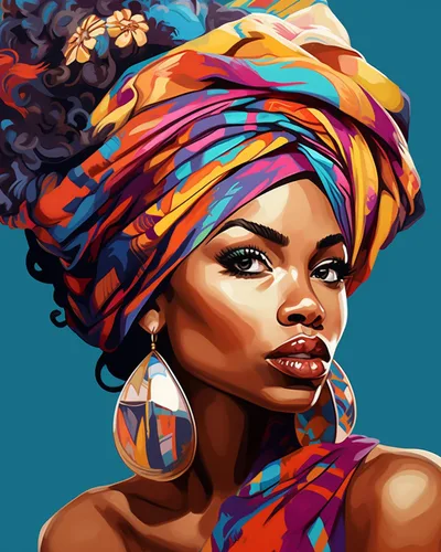 Vista 17 de Tucocoo Kit de pintura africana por números para niñas negras, lienzo de 16 x 20 pulgadas, pintura al óleo para niños, estudiantes, adultos