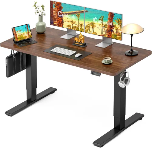 Vista 50 de CubiCubi Escritorio eléctrico de pie de 48 x 30 pulgadas, escritorio de pie ajustable en altura con ajustes preestablecidos de memoria, escritorio