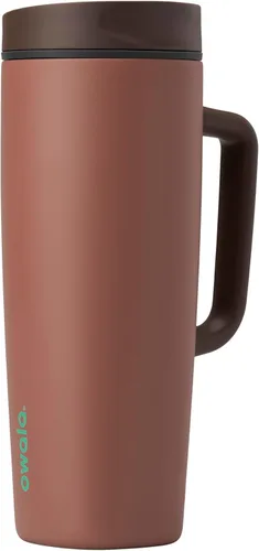 Vista 20 de Owala SmoothSip Slider - Vaso de café aislado de acero inoxidable, reutilizable, taza de café helado, taza de viaje para café caliente, sin BPA, 12