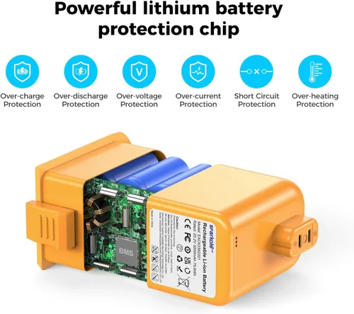 Vista 4 de Reemplazo de batería de iones de litio de 25.55V 2600mAh para LG Cord Zero A9