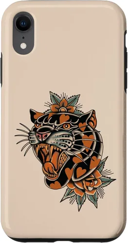 Vista 25 de American Traditional Panther with Hearts Old School Tattoo Case para iPhone 17