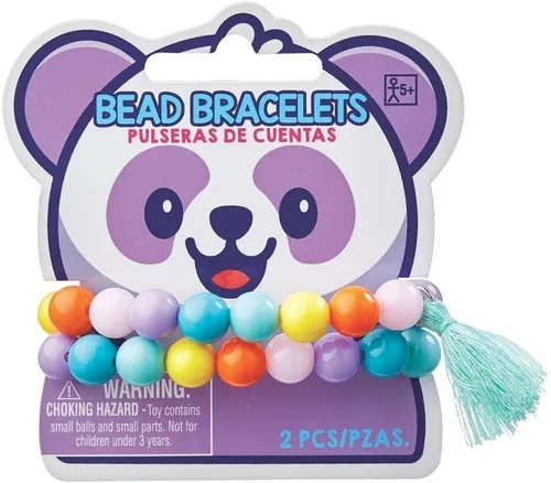 Vista 3 de Amscan Conjunto de pulseras de cuentas para mujer, multicolor, 3.7 pulgadas de EE. UU