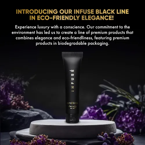 Vista 2 de Infuse Black Hotel Toiletries Bulk Acondicionador de 1 oz Tamaño de viaje Para hoteles, alquileres de vacaciones, gimnasio, lujo, aeropuerto