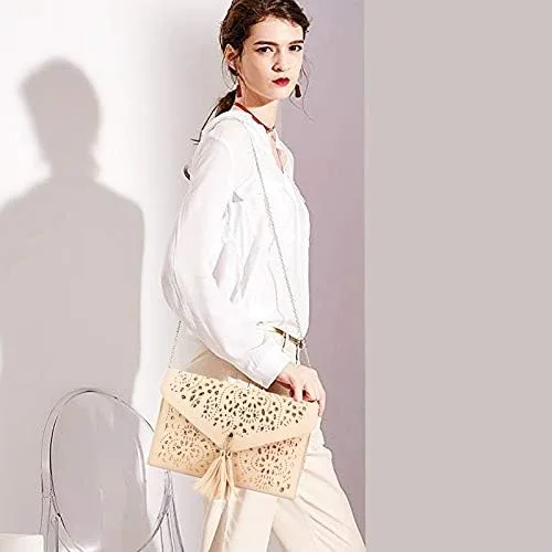 Vista 5 de Mily Glitter Sequins Envolvente Clutch Tote Bolso de hombro