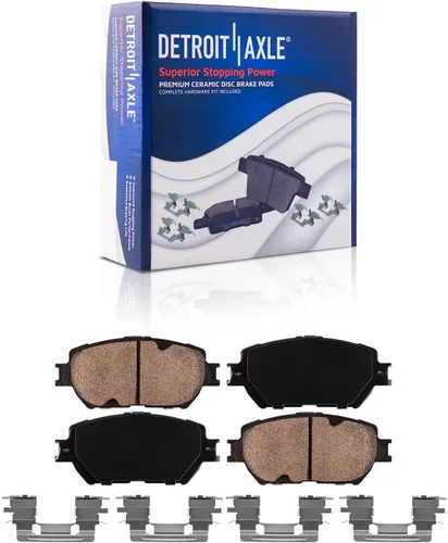 Vista 10 de Detroit Axle - Pinza de disco del lado del acompañante + pastillas de freno de cerámica de repuesto para Lexus HS250H Toyota RAV4 Prius V Scion xB