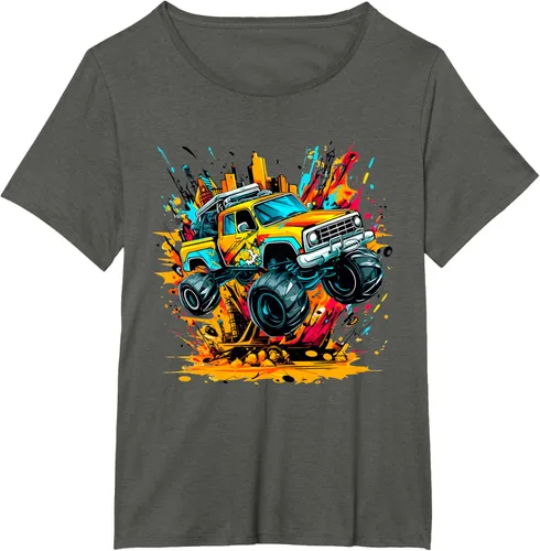 Vista 66 de Monster Trucks Are My Jam - Camiseta Monster Truck, Negro