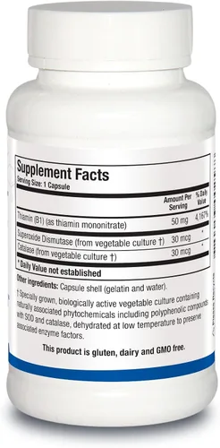 Vista 2 de BIOTICS RESEARCH Tiamina 50™ – Vitamina B1 de alta potencia 50 mg 90