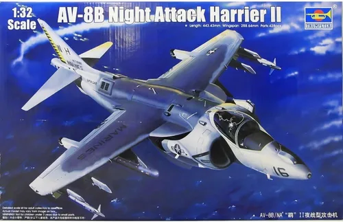 Vista 4 de Trumpeter 1/32 AV8B Harrier II Kit de modelo de avión de ataque nocturno