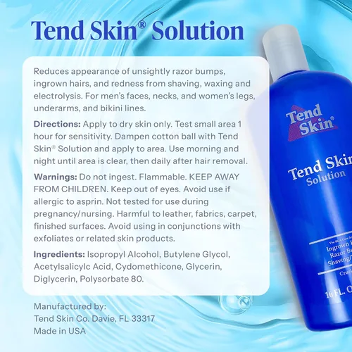 Vista 8 de Solución para el cuidado de la piel en botella de Tend Skin. Solución para quemaduras antiestéticas de afeitar, tóner posterior al afeitado