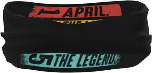Vista 5 de April The Man The Myth The Legend 1975 Headband for Men Women Sports Sweatband for Fitness Exercise Moisture Wicking Running Yoga Hairbands