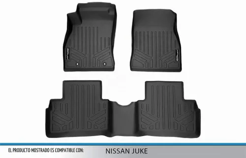 Vista 5 de SMARTLINER Juego de alfombrillas de piso de ajuste personalizado de 2 filas para Nissan Juke 2011-2017