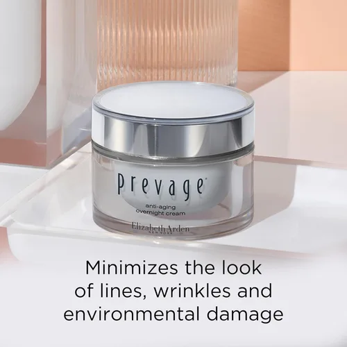 Vista 6 de Elizabeth Arden PREVAGE Crema de noche antienvejecimiento para mujeres, hidratante facial hidratante, reafirmante, reduce líneas finas y arrugas