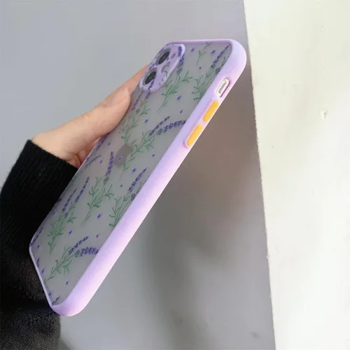 Vista 5 de Ownest Funda compatible con iPhone 12 para iPhone 12 transparente esmerilado, parte trasera de policarbonato 3D floral para niñas y mujeres, funda