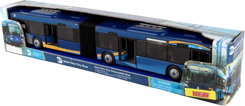 Vista 7 de Daron MTA Autobús de la Ciudad de Nueva York 16" Autobús Articulado RT8571 Juguete, Azul, Marrón