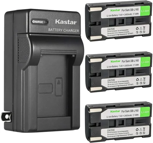 Vista 6 de Kastar SB-L160 AC Wall Battery Charger Replacement for Samsung VP-L530, VP-L550, VP-L600, VP-L600B, VP-L610, VP-L610B, VP-L610D, VP-L630, VP-L650