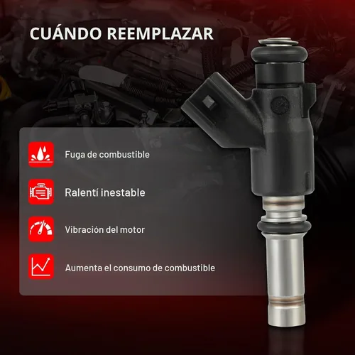 Vista 6 de FJ1043 Inyectores de combustible ANGLEWIDE Juego de inyectores de combustible para 2009-2011 para Chevrolet/cheyAveo 1.6L, 2005 2009-2011