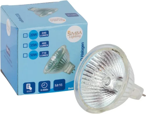 Vista 6 de Simba Lighting focos de luz LED MR16 halógenos de 20/35/50 W y 12 V, con base GU5 de 3 pines. Paquete de 10 unidades.