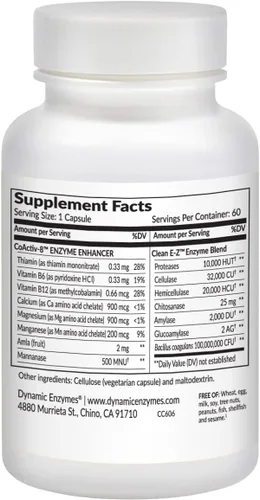 Vista 7 de Clean E-Z Enzymes + Probióticos - Mezcla de enzimas quitosanasa con probióticos estables en el estante - Apoya el equilibrio intestinal y microbioma