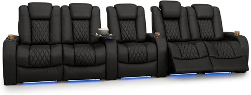 Vista 69 de Seatcraft Asiento de cine en casa Diamante Marrón Reclinable Individual