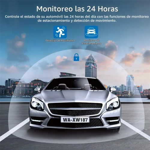Vista 6 de ORSKEY Cámara de salpicadero delantera y trasera 1080P Full HD cámara doble en la cámara del coche para salpicadero 170 de ángulo amplio