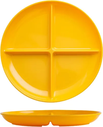 Vista 6 de Baby Blue - Platos divididos con 4 compartimentos, bandeja para aperitivos, platos de frutas de grado alimenticio, sin BPA, 1 paquete